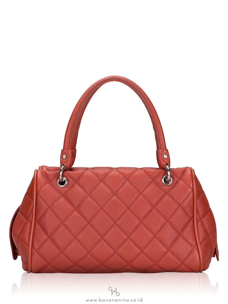 CHANEL Caviar Timeless CC Satchel Rouge