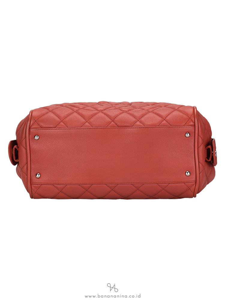 CHANEL Caviar Timeless CC Satchel Rouge