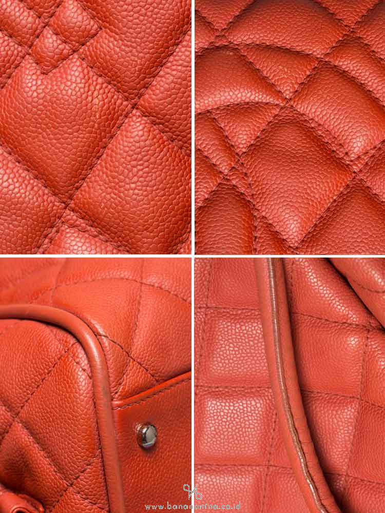CHANEL Caviar Timeless CC Satchel Rouge
