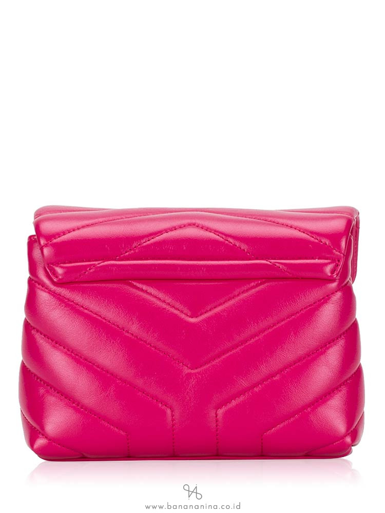 YSL Matelasse Y Loulou Toy Crossbody Fuschia