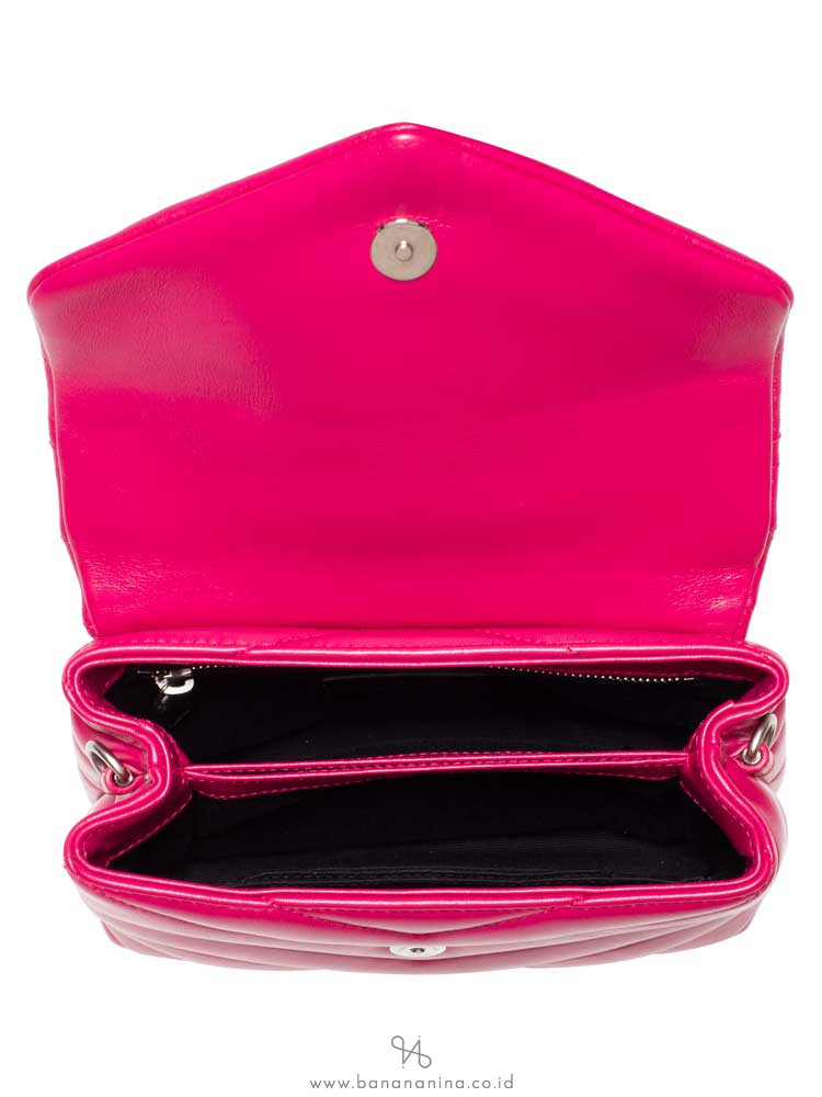 YSL Matelasse Y Loulou Toy Crossbody Fuschia