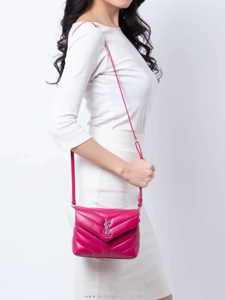 YSL Matelasse Y Loulou Toy Crossbody Fuschia