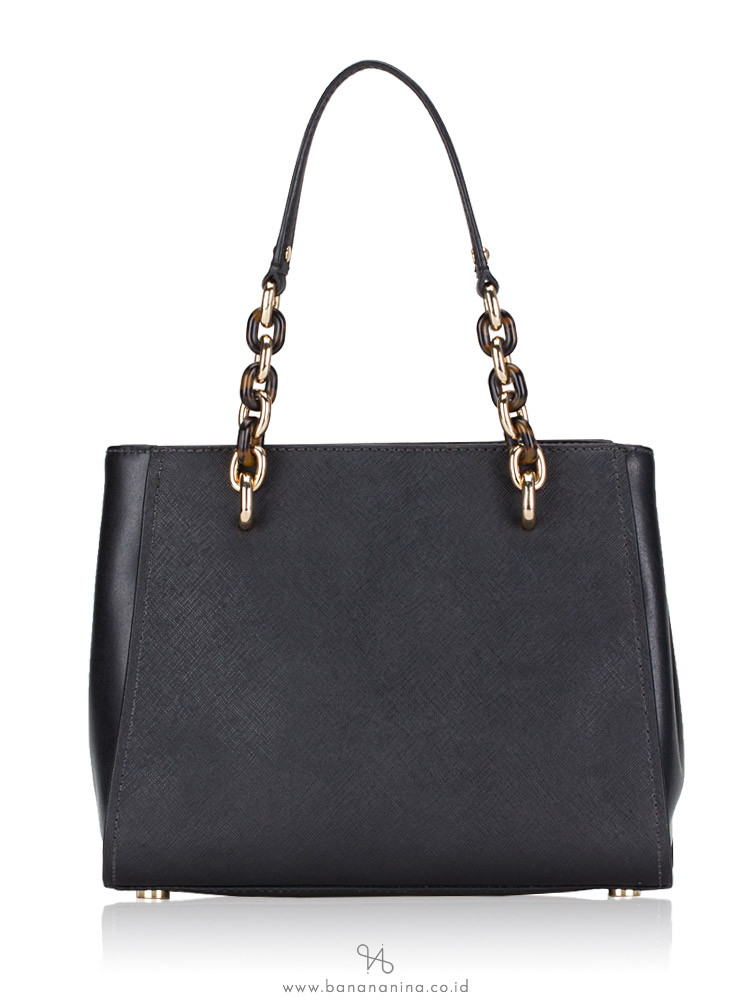 MICHAEL KORS Sofia Perforated Saffiano Medium Tote Black