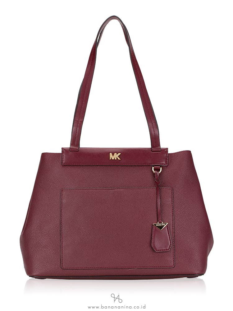 MICHAEL KORS Meredith Leather Medium Bonded Tote Oxblood