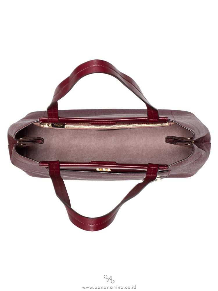 MICHAEL KORS Meredith Leather Medium Bonded Tote Oxblood