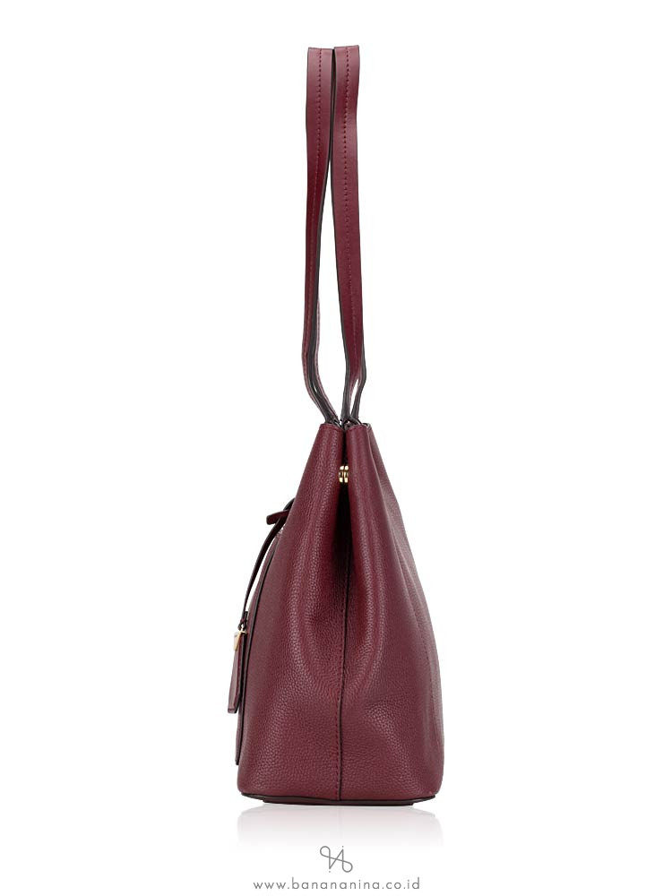 MICHAEL KORS Meredith Leather Medium Bonded Tote Oxblood