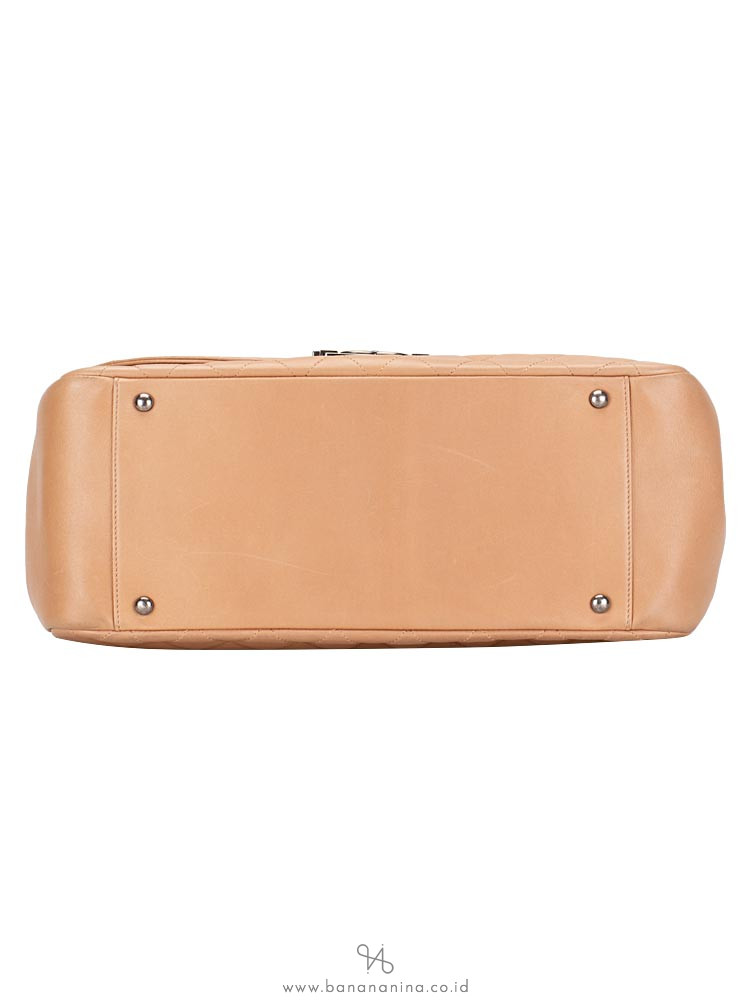 CHANEL Lambskin Antik Boy Flap Bag Beige