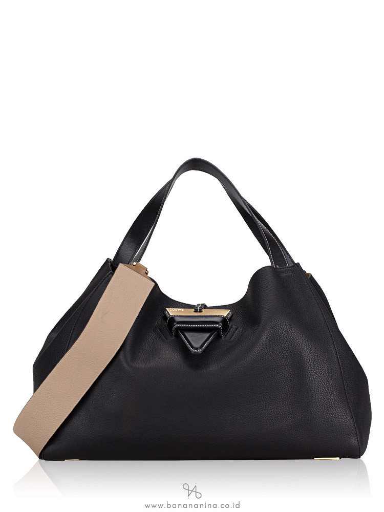 LOEWE Barcelona Leather Tote Black
