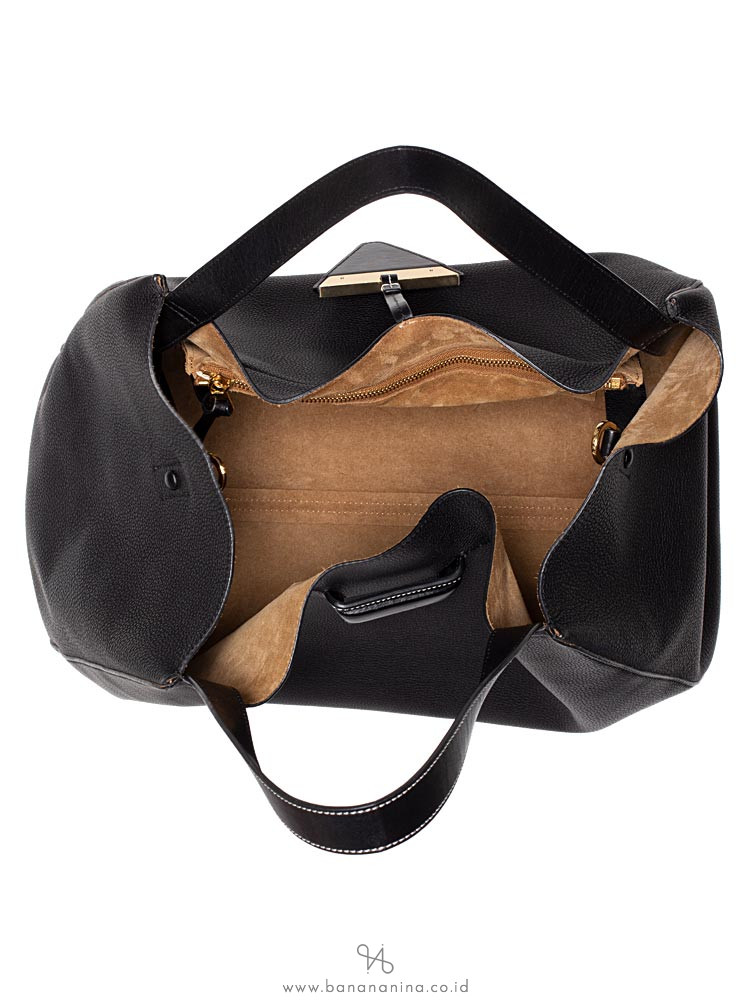 LOEWE Barcelona Leather Tote Black