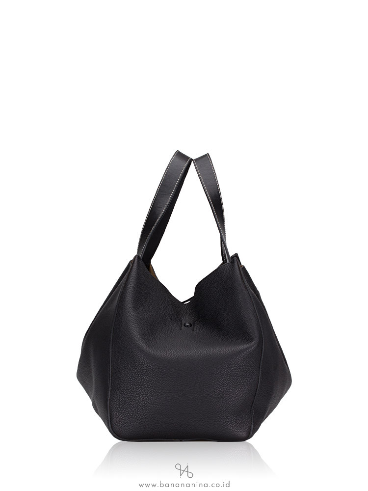 LOEWE Barcelona Leather Tote Black