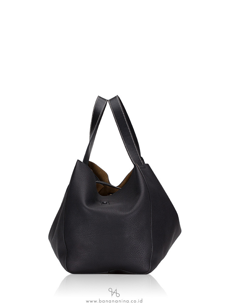 LOEWE Barcelona Leather Tote Black