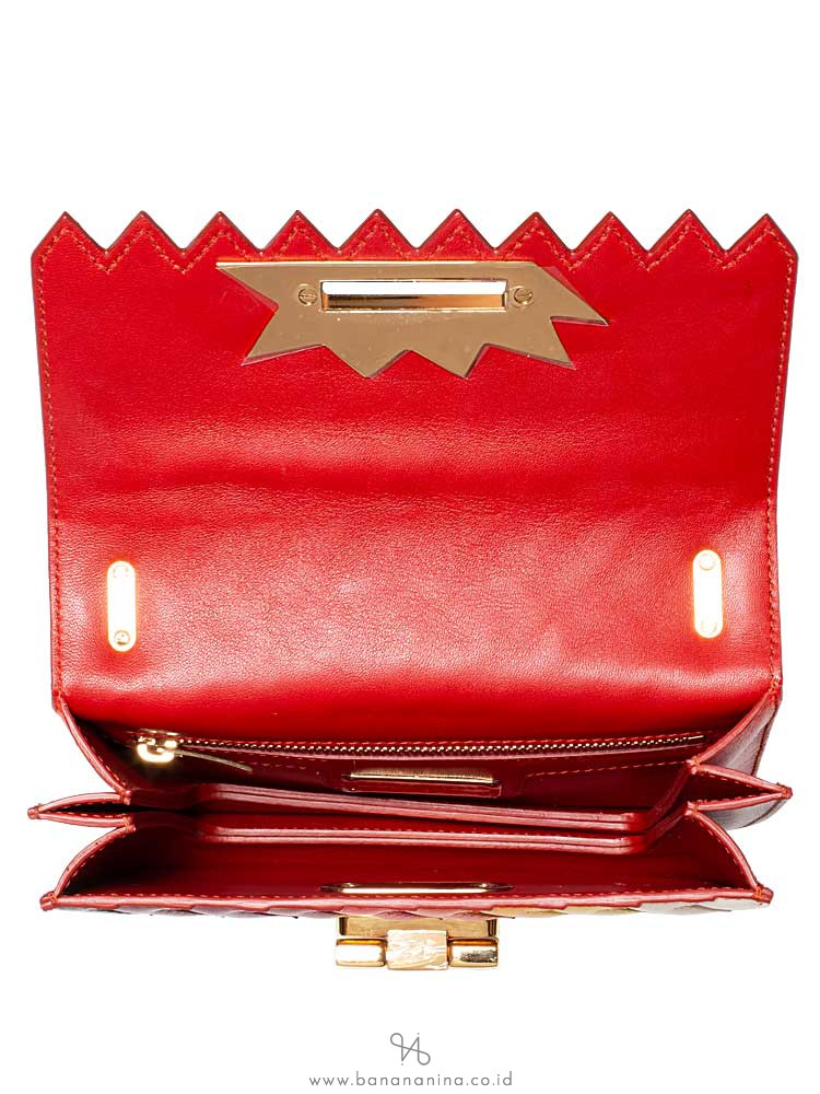 SALVATORE FERRAGAMO Sindy Zig Zag Small Flap Bag Multicolor