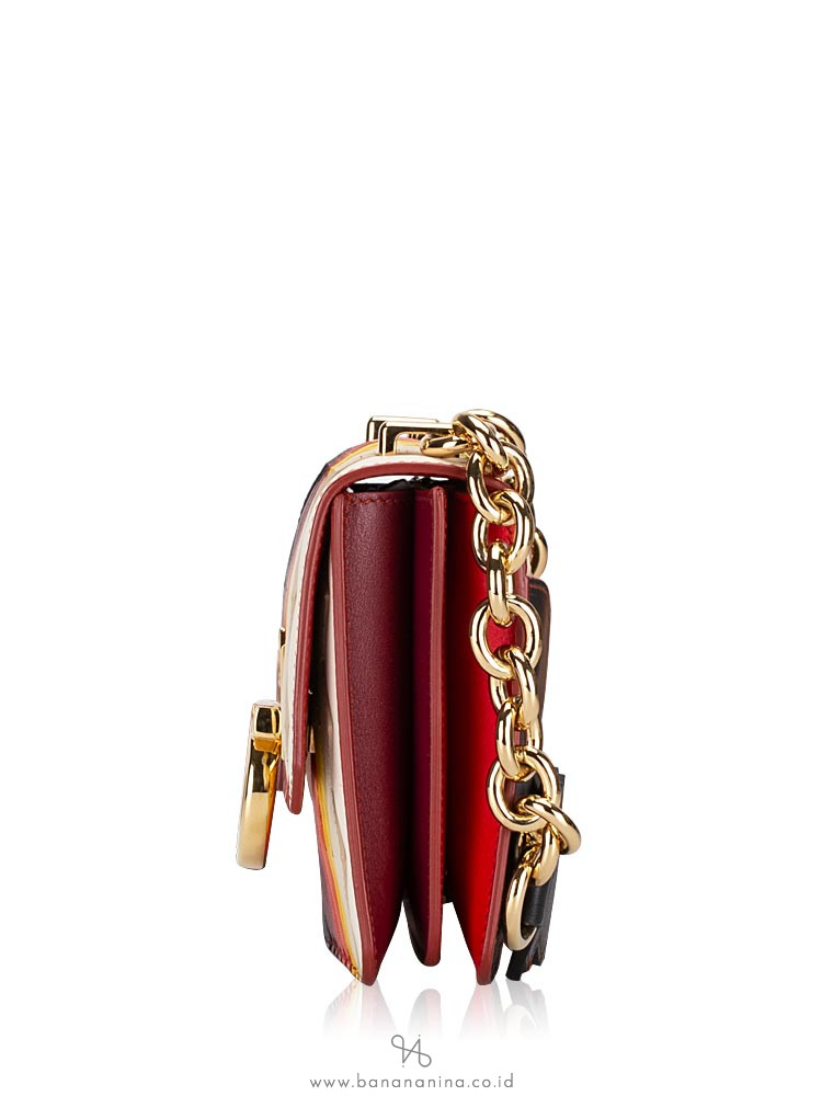 SALVATORE FERRAGAMO Sindy Zig Zag Small Flap Bag Multicolor