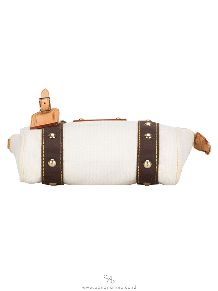 LOUIS VUITTON Cabas Antigua PM White