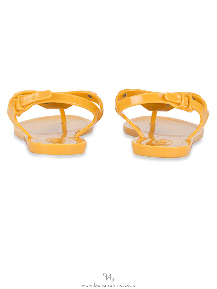 TOD'S Tassel Jelly Sandals Yellow Sz 38