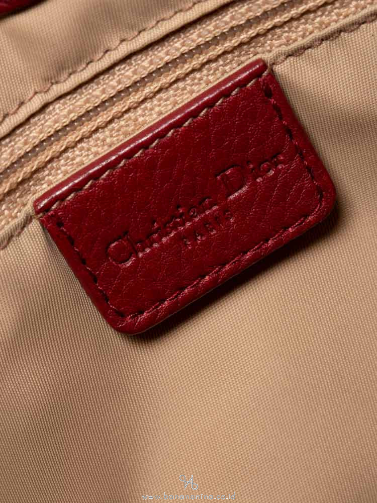 CHRISTIAN DIOR Dior Vintage Trotter Shoulder Bag Red