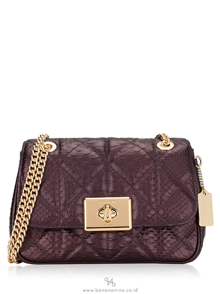 COACH 38340 Quilting Cassidy Crossbody Oxblood Light Gold