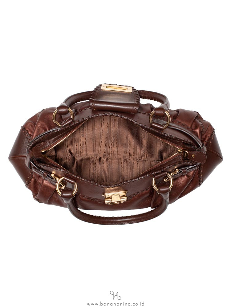 SALVATORE FERRAGAMO Marisa Gancini Satchel Bronze