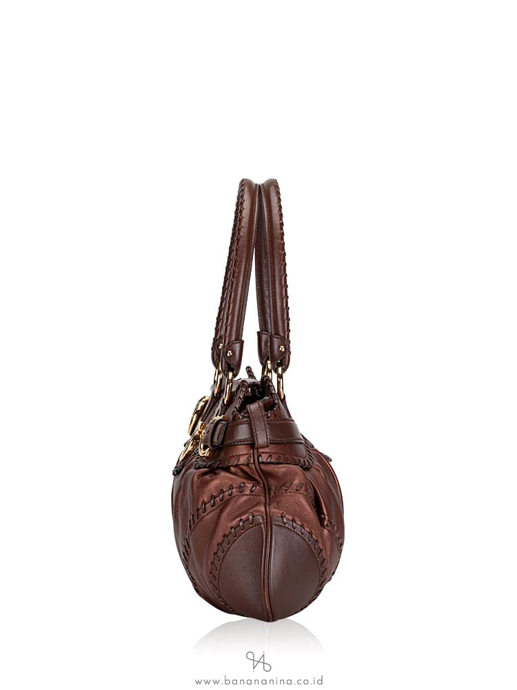 SALVATORE FERRAGAMO Marisa Gancini Satchel Bronze