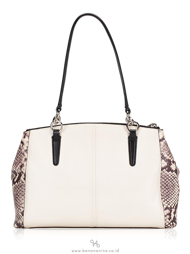 COACH 57507 Mixed Leather Small Christie Chalk Multi