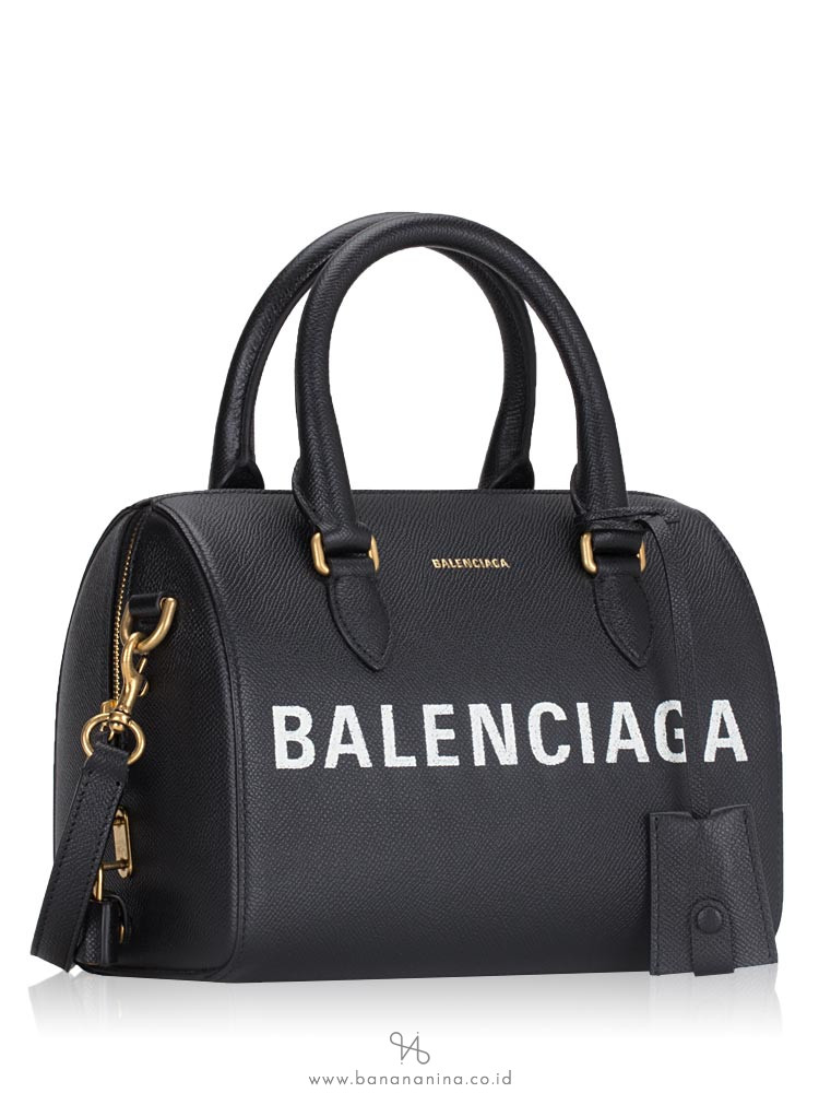 Balenciaga Ville Bowling Bag Black