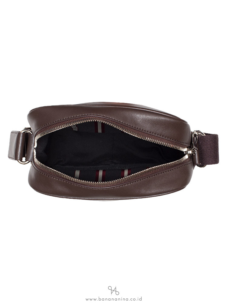 BALLY Men Oakview-SM Leather Messenger Chocolate