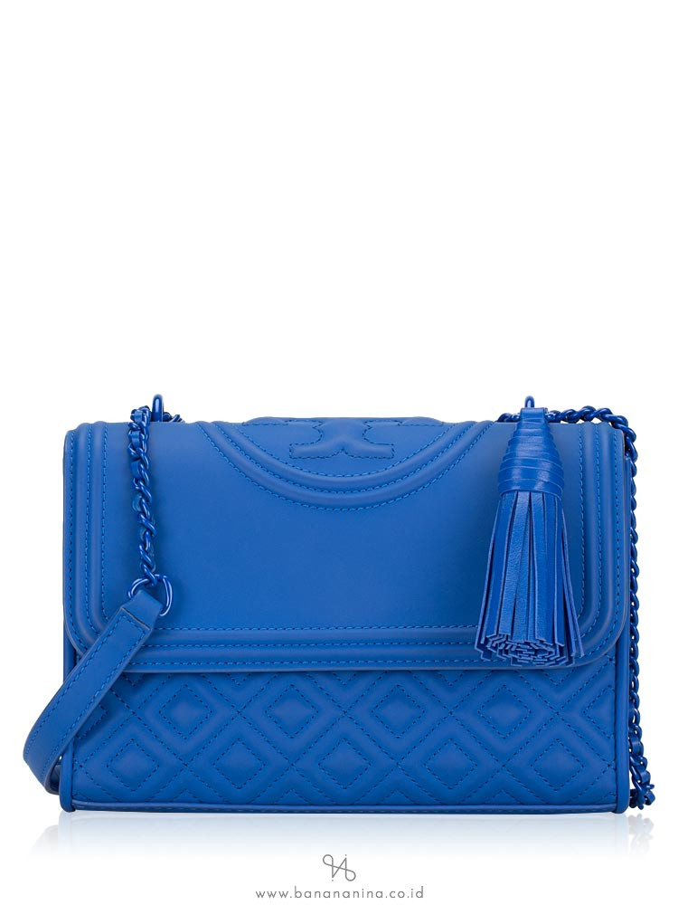 TORY BURCH Fleming Matte Small Convertible Shoulder Bag Mediterranean Blue