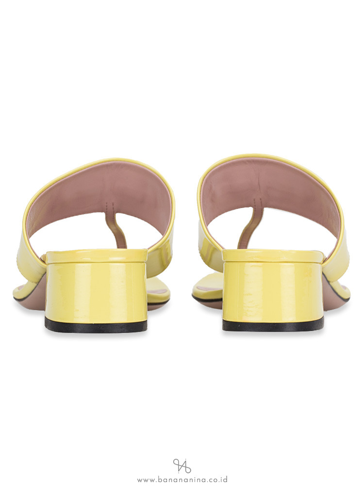 GUCCI Horsebit Vernis Sandal Mimosa Sz 37