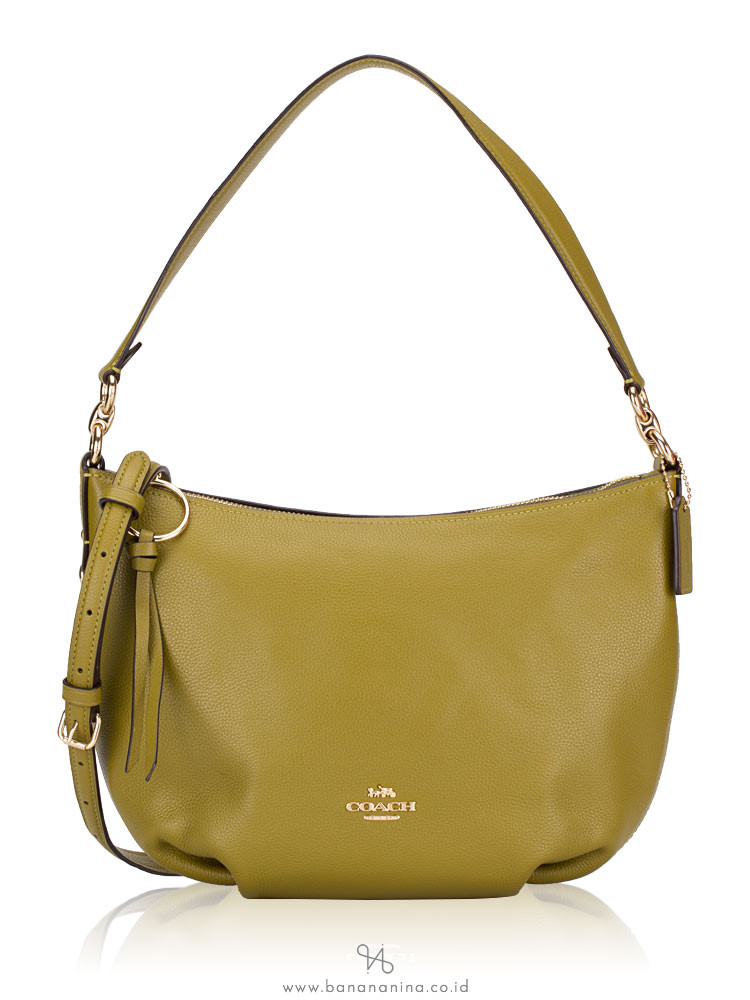 COACH 91028 Pebbled Leather Skylar Small Hobo Citron