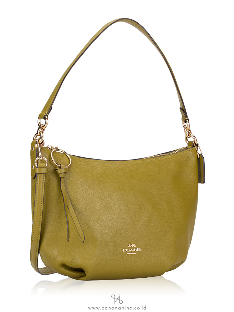 COACH 91028 Pebbled Leather Skylar Small Hobo Citron