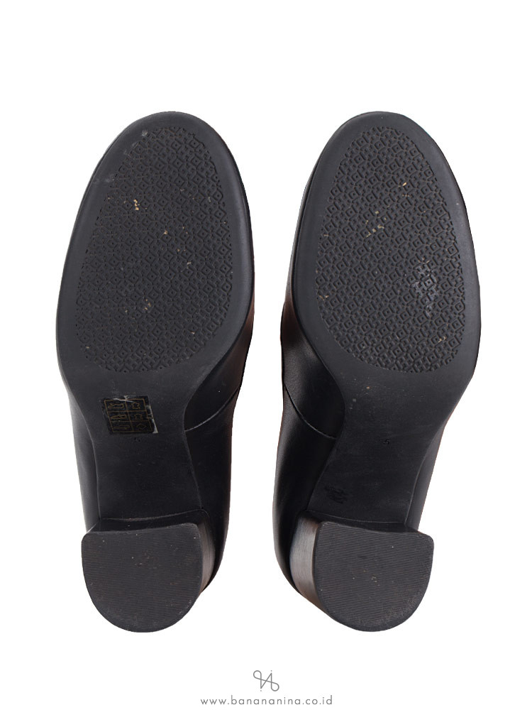 TORY BURCH Janey Leather Pump Black Sz 5