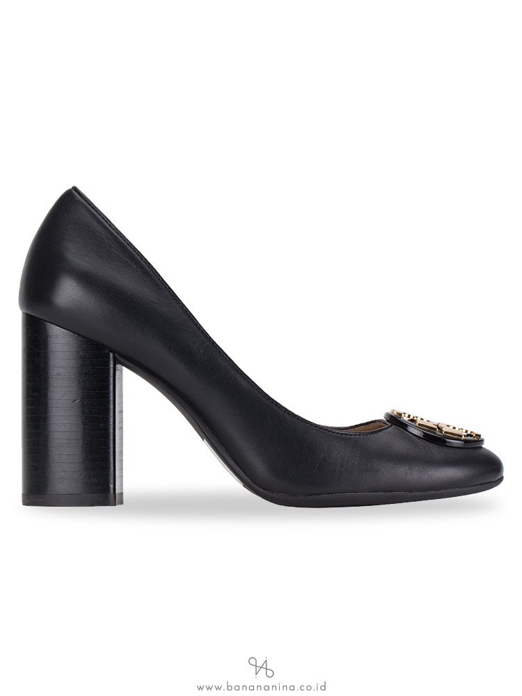 TORY BURCH Janey Leather Pump Black Sz 5
