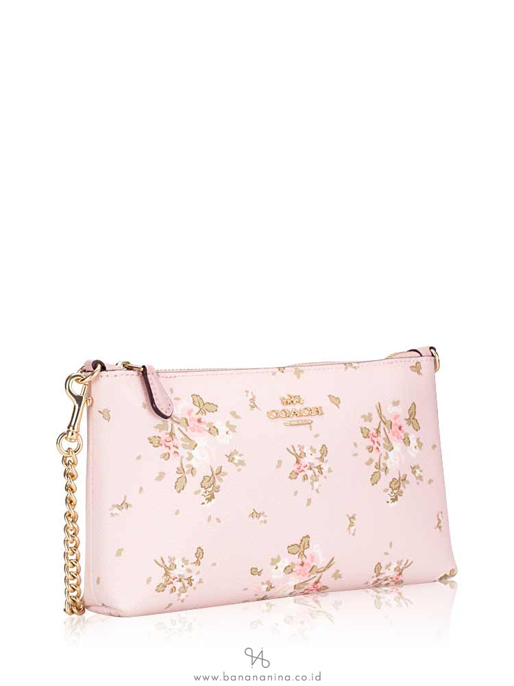 COACH 91758 Rose Bouquet Print Top Zip Crossbody Blossom Multi