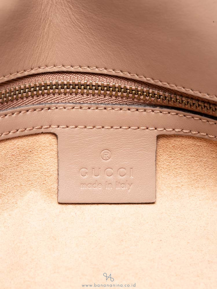 GUCCI GG Marmont Matelasse Small Flap Bag Nude