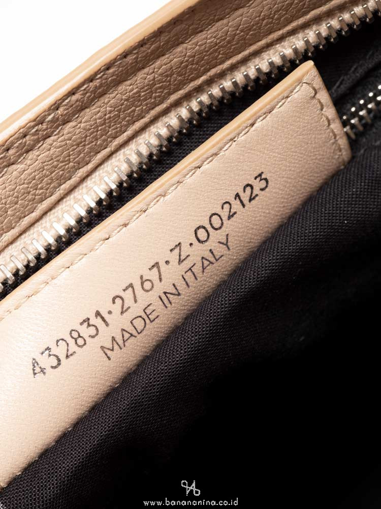 BALENCIAGA Silver Metallic Edge Small City Tapioca Beige