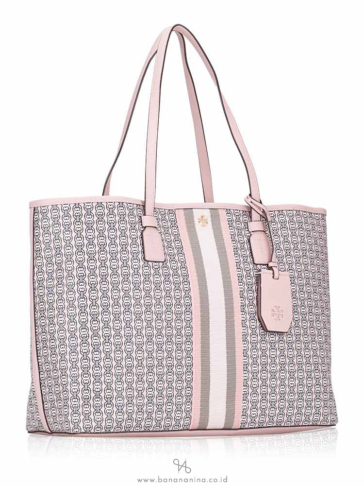 TORY BURCH Gemini Link Canvas Tote Coastal Pink