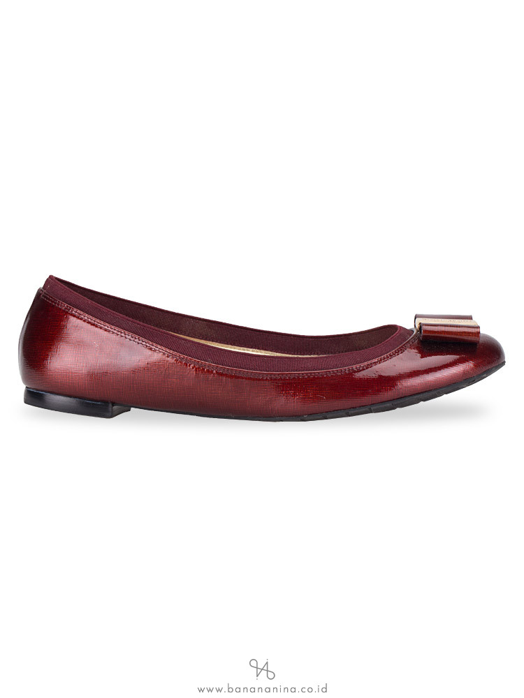 KATE SPADE Tock Patent Saffiano Flats Ruby Sz 7