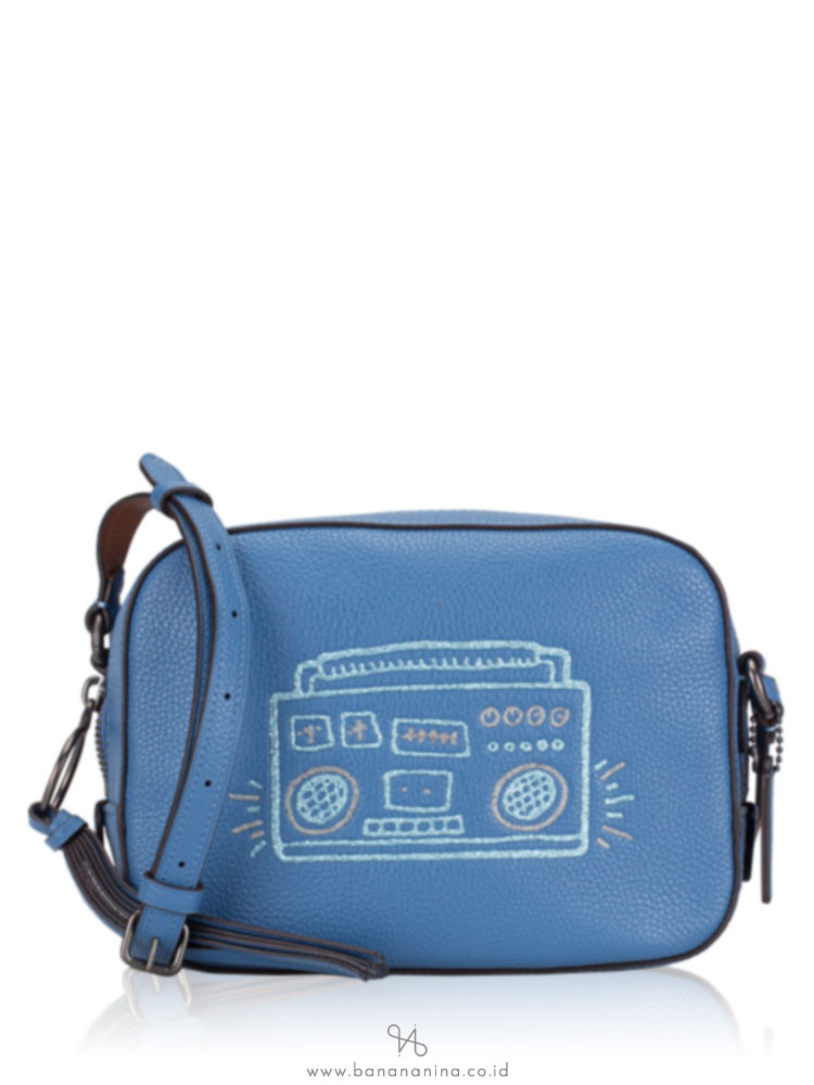 COACH 28664 X Keith Haring Boombox Camera Bag Sky Blue