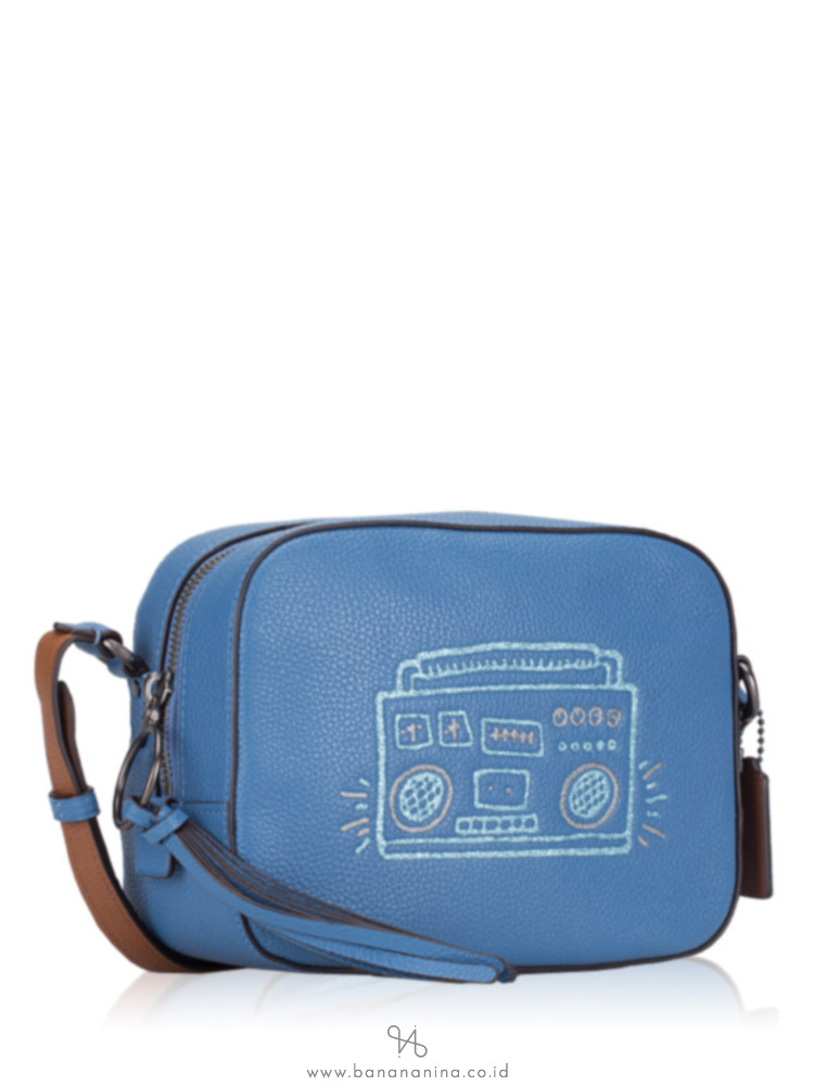 COACH 28664 X Keith Haring Boombox Camera Bag Sky Blue