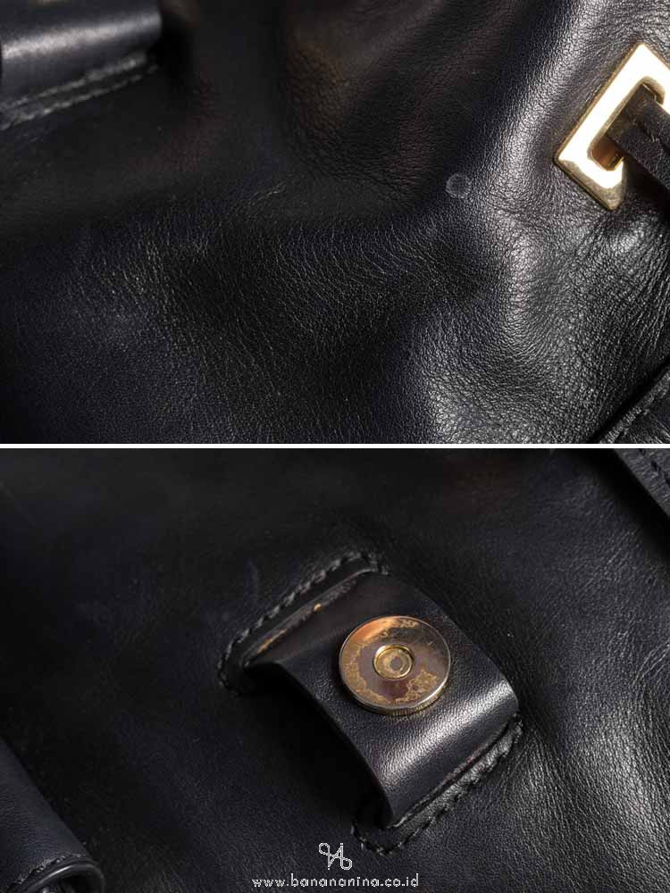 MICHAEL KORS Marly Drawstring Leather Backpack Black