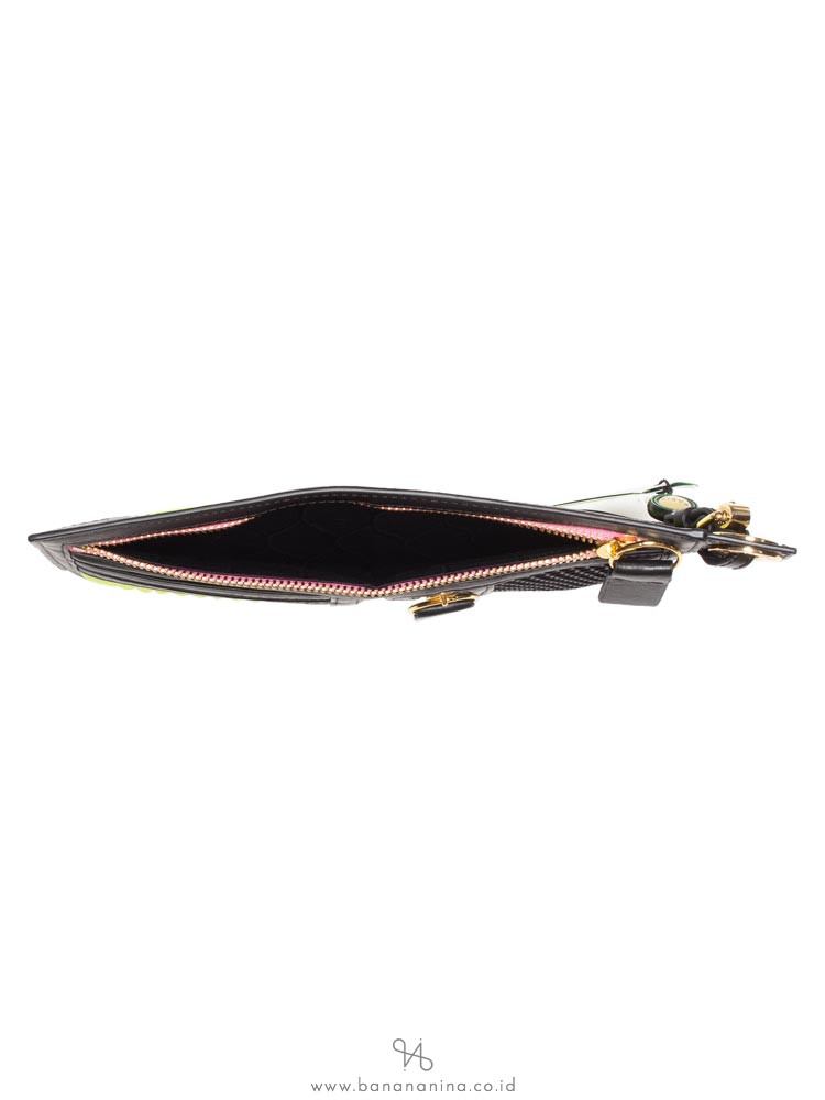 KENZO Logo Mini Clutch Black Neon Multi
