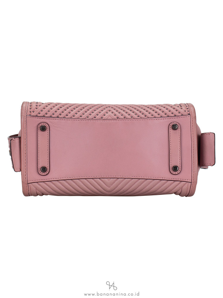 COACH 22797 Quilted and Rivets Leather Rogue 25 Dusty Rose