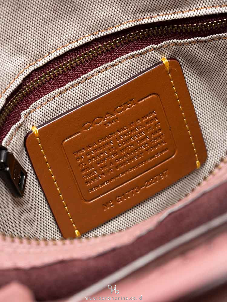 COACH 22797 Quilted and Rivets Leather Rogue 25 Dusty Rose