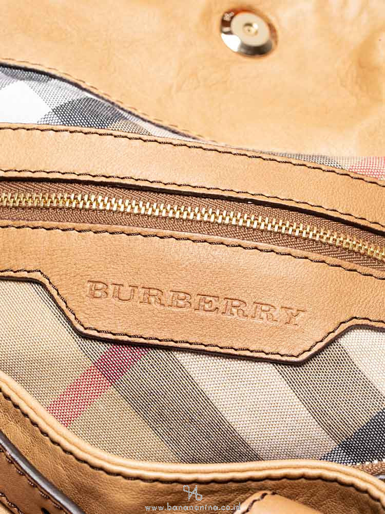 BURBERRY Slouchy Oversized Leather Tote Brown