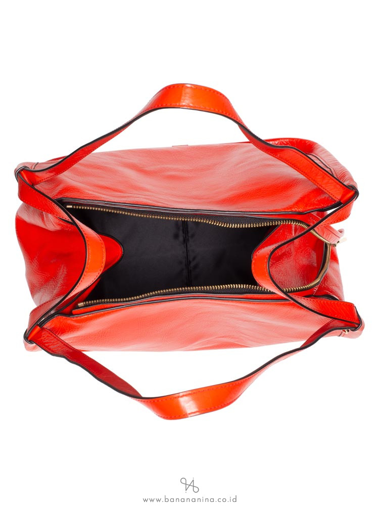 MARC JACOBS Leather Sport Tote Poppy Red
