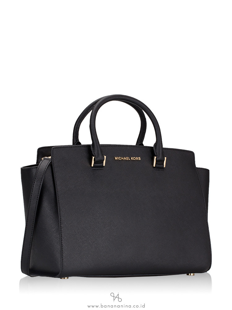 MICHAEL KORS Selma Saffiano Large Satchel Black