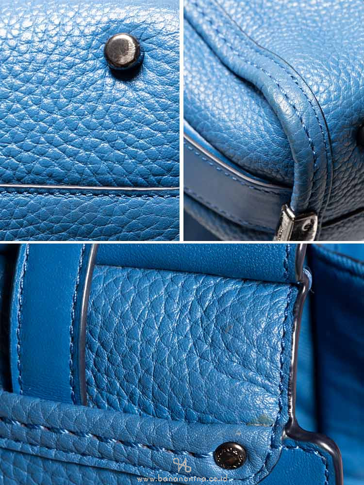 COACH 37444 Pebble Leather Swagger 21 Lapis