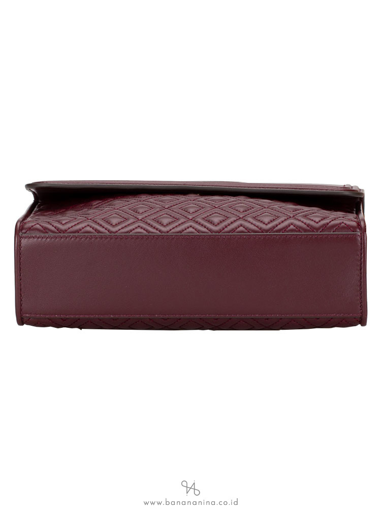 TORY BURCH Fleming Convertible Shoulder Bag Claret