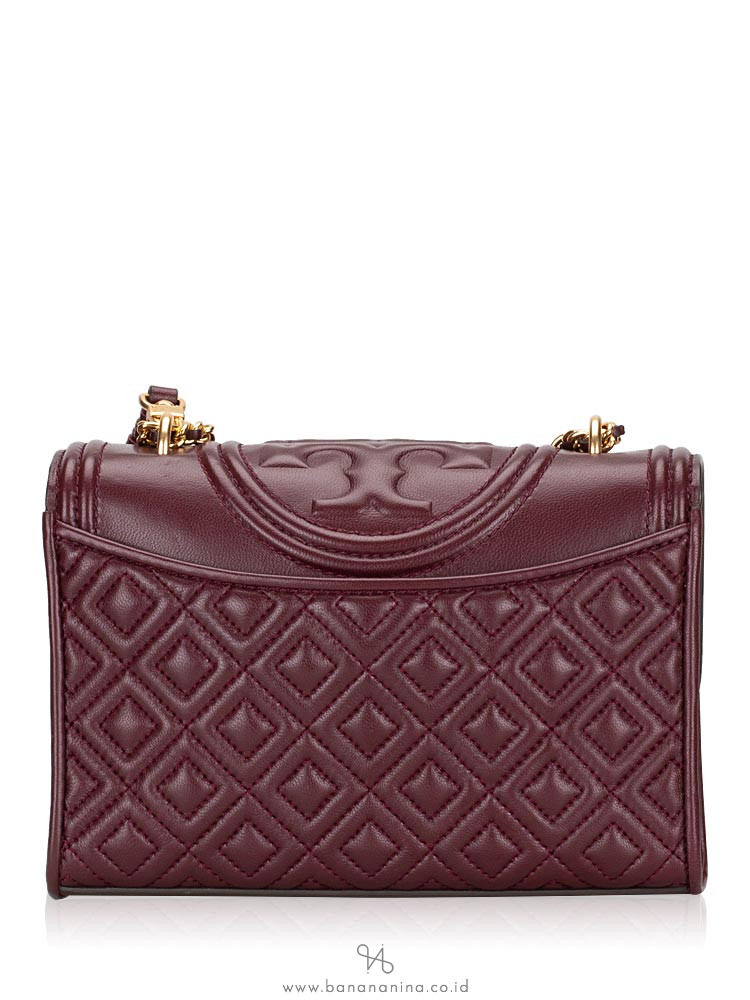 TORY BURCH Fleming Small Convertible Shoulder Bag Claret