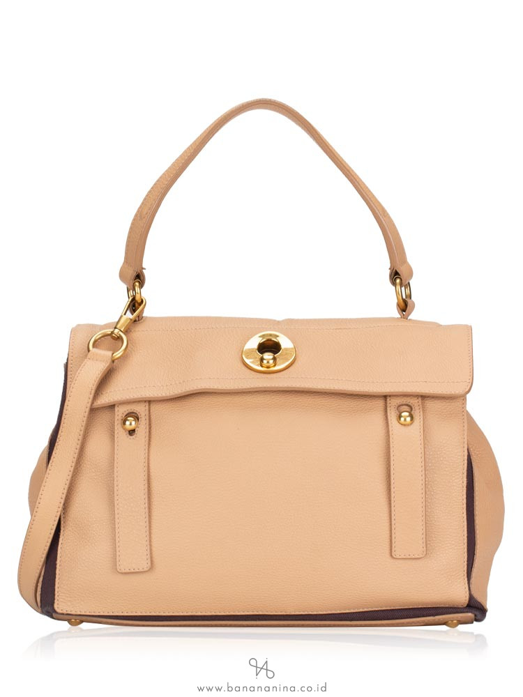 YSL Calfskin Medium Muse Two Beige